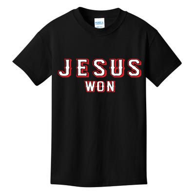Evan Carter Jesus Won Kids T-Shirt