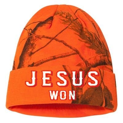 Evan Carter Jesus Won Kati Licensed 12" Camo Beanie