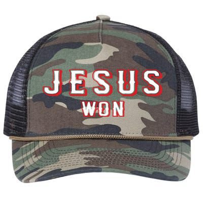 Evan Carter Jesus Won Retro Rope Trucker Hat Cap