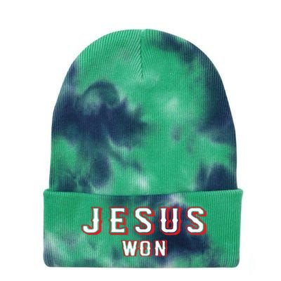 Evan Carter Jesus Won Tie Dye 12in Knit Beanie