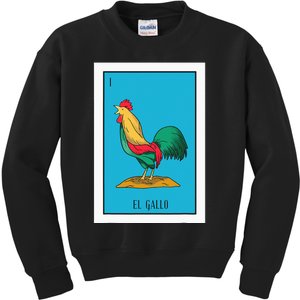 El Chicken Lottery Gift The Chicken Card Mexican Lottery Kids Sweatshirt