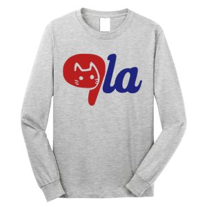 Election Cat La Kamala Harris Comma La 2024 Long Sleeve Shirt