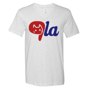 Election Cat La Kamala Harris Comma La 2024 V-Neck T-Shirt