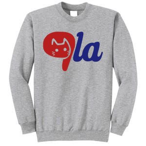 Election Cat La Kamala Harris Comma La 2024 Tall Sweatshirt