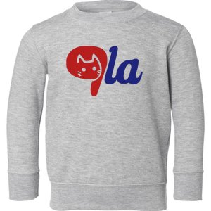 Election Cat La Kamala Harris Comma La 2024 Toddler Sweatshirt