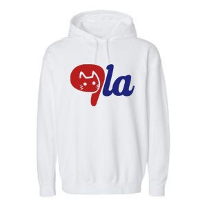 Election Cat La Kamala Harris Comma La 2024 Garment-Dyed Fleece Hoodie