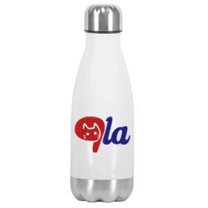 Election Cat La Kamala Harris Comma La 2024 Stainless Steel Insulated Water Bottle