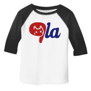 Election Cat La Kamala Harris Comma La 2024 Toddler Fine Jersey T-Shirt