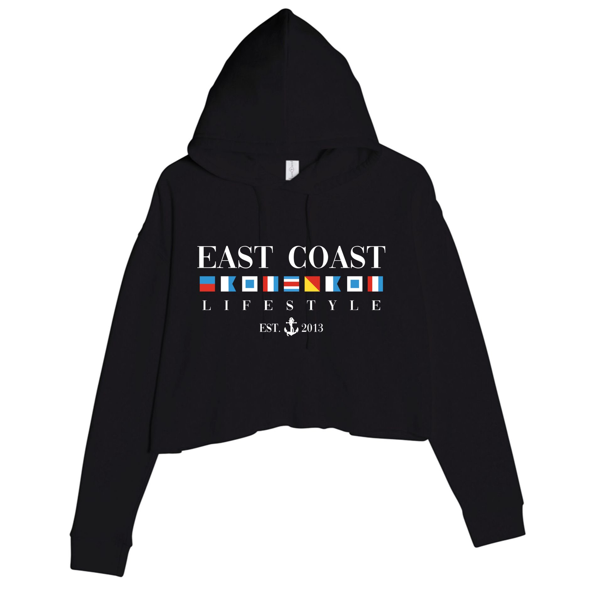 East Coast Lifestyle Crop Fleece Hoodie
