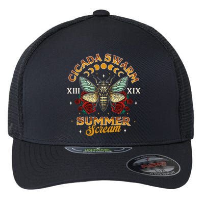 Entomology Cicada Lover 2024 Cicada Swarm Summer Flexfit Unipanel Trucker Cap