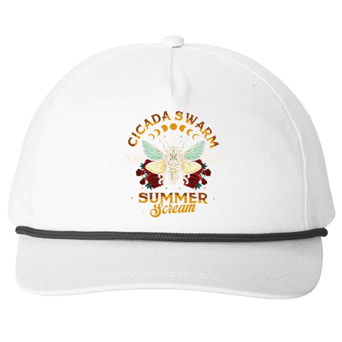 Entomology Cicada Lover 2024 Cicada Swarm Summer Snapback Five-Panel Rope Hat