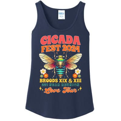 Entomology Cicada Lover Cicada Fest 2024 Broods Xix & Xiii Ladies Essential Tank