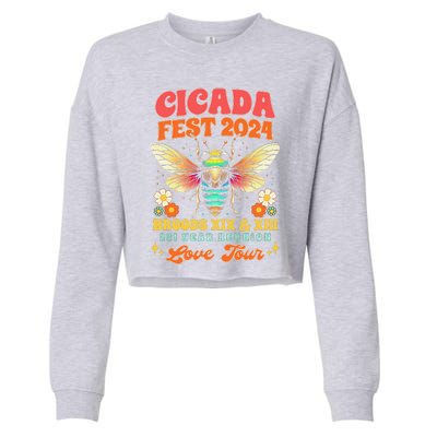 Entomology Cicada Lover Cicada Fest 2024 Broods Xix & Xiii Cropped Pullover Crew