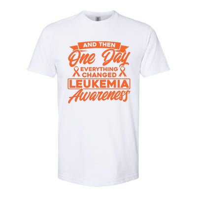 Everything Changed Leukemia Awareness Softstyle CVC T-Shirt