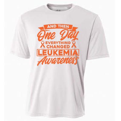 Everything Changed Leukemia Awareness Cooling Performance Crew T-Shirt