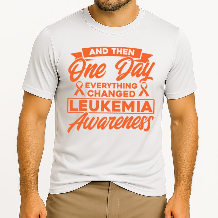 Everything Changed Leukemia Awareness Cooling Performance Crew T-Shirt