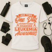 Everything Changed Leukemia Awareness Cooling Performance Crew T-Shirt