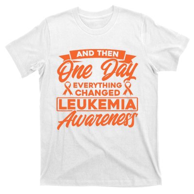 Everything Changed Leukemia Awareness T-Shirt