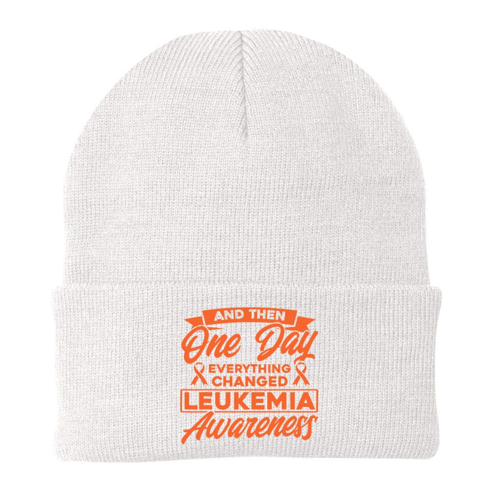 Everything Changed Leukemia Awareness Beanie