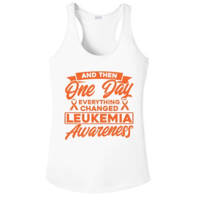 Everything Changed Leukemia Awareness Ladies PosiCharge Competitor Racerback Tank