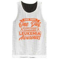 Everything Changed Leukemia Awareness Mesh Reversible Basketball Jersey Tank