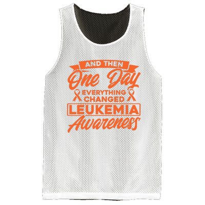 Everything Changed Leukemia Awareness Mesh Reversible Basketball Jersey Tank