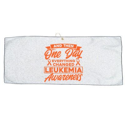 Everything Changed Leukemia Awareness Large Microfiber Waffle Golf Towel
