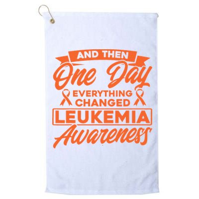 Everything Changed Leukemia Awareness Golf Towel
