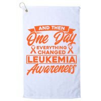 Everything Changed Leukemia Awareness Golf Towel
