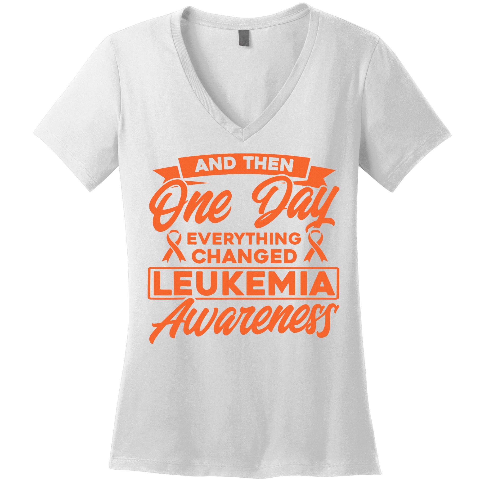 Everything Changed Leukemia Awareness Women's V-Neck T-Shirt