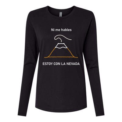 Estoy Con La Nevada (Oscuro) Womens Cotton Relaxed Long Sleeve T-Shirt