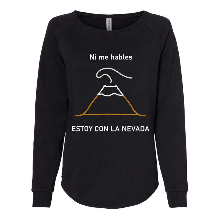 Estoy Con La Nevada (Oscuro) Womens California Wash Sweatshirt