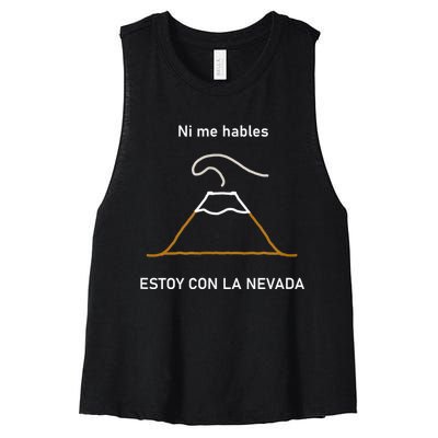 Estoy Con La Nevada (Oscuro) Women's Racerback Cropped Tank