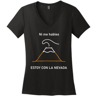 Estoy Con La Nevada (Oscuro) Women's V-Neck T-Shirt