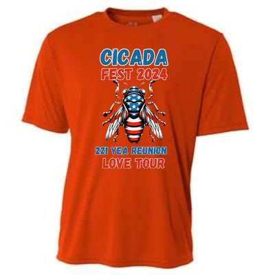 Entomology Cicada Lover Cicada Fest 2024 Cooling Performance Crew T-Shirt