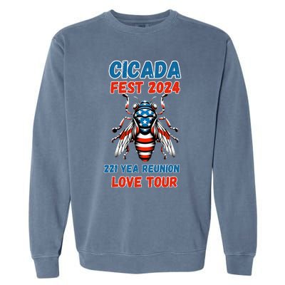 Entomology Cicada Lover Cicada Fest 2024 Garment-Dyed Sweatshirt