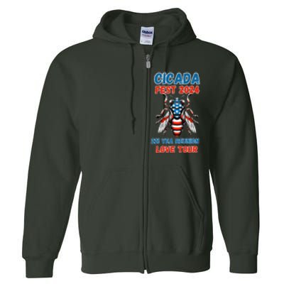 Entomology Cicada Lover Cicada Fest 2024 Full Zip Hoodie