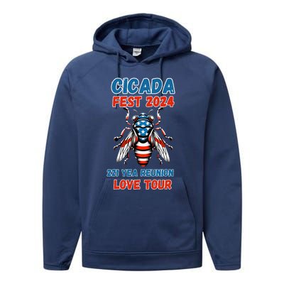 Entomology Cicada Lover Cicada Fest 2024 Performance Fleece Hoodie