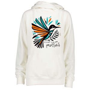 Every Child Matters Unity Day Anti Bullying Womens Funnel Neck Pullover Hood