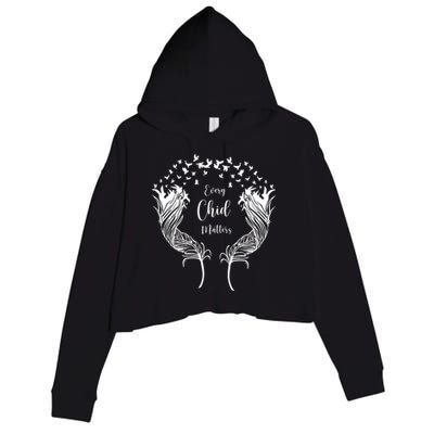 Every Child Matters Orange, Kindness And Equality Crop Fleece Hoodie