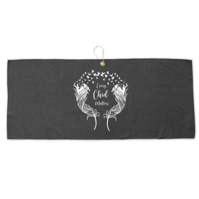 Every Child Matters Orange, Kindness And Equality Large Microfiber Waffle Golf Towel