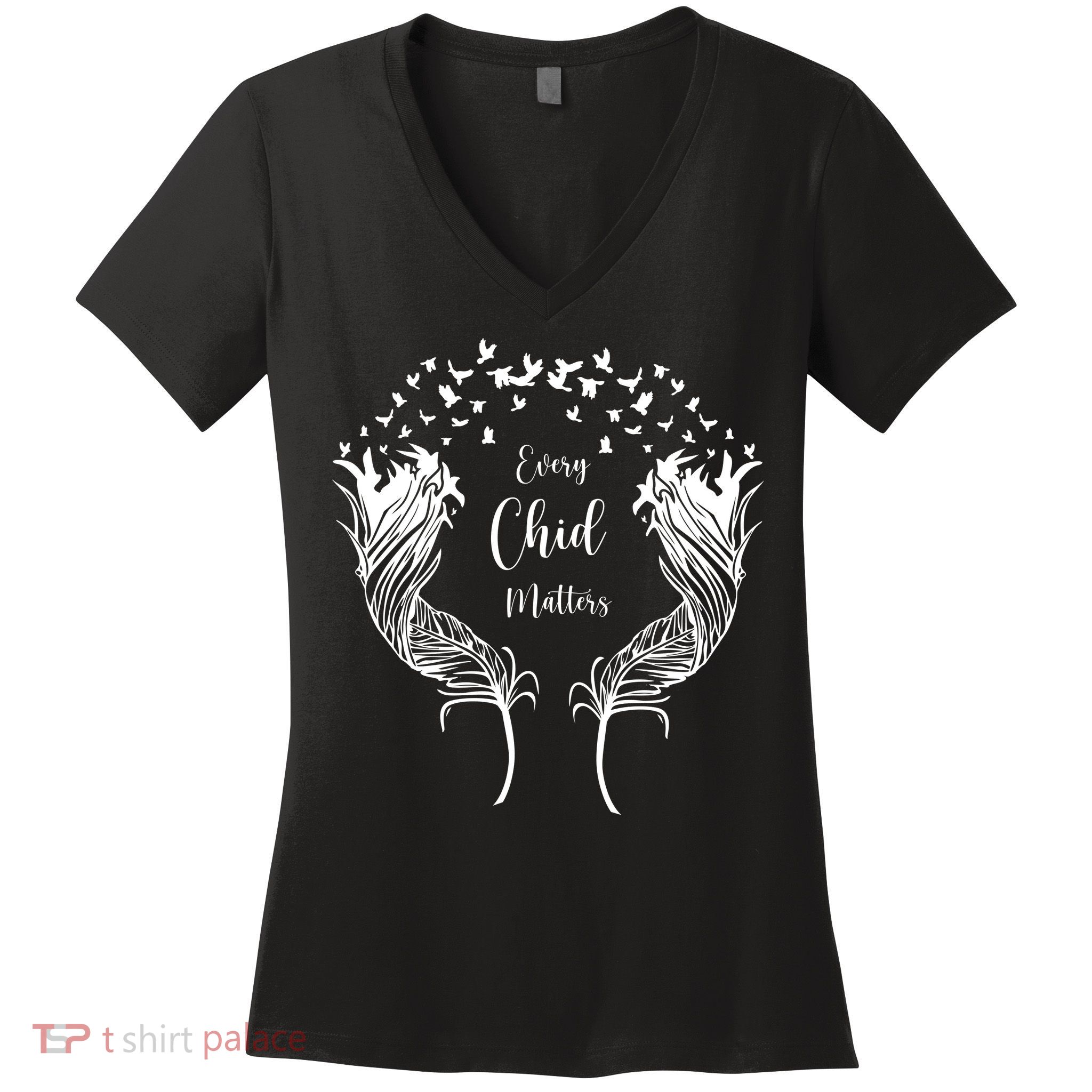 Every Child Matters Orange, Kindness And Equality Women's V-Neck T-Shirt