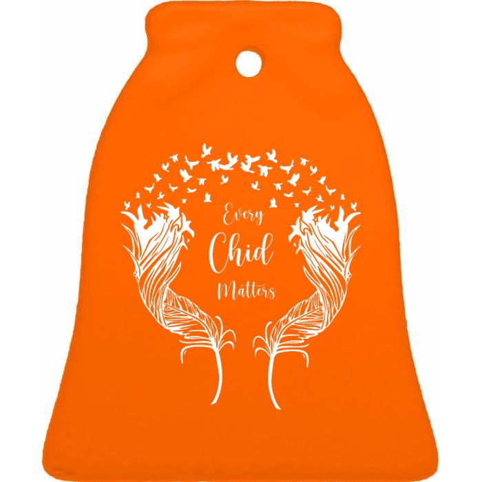 Every Child Matters Orange, Kindness And Equality Ceramic Bell Ornament