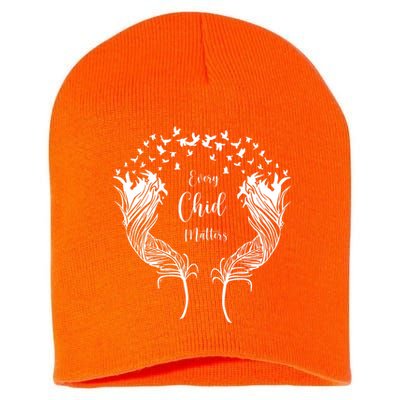 Every Child Matters Orange, Kindness And Equality Short Acrylic Beanie