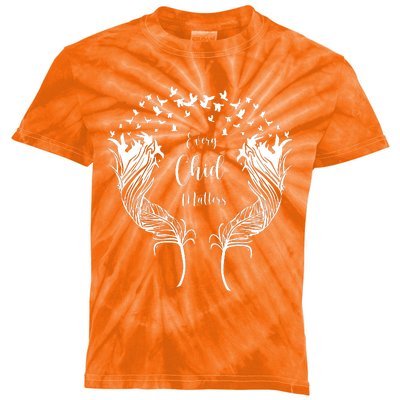 Every Child Matters Orange, Kindness And Equality Kids Tie-Dye T-Shirt