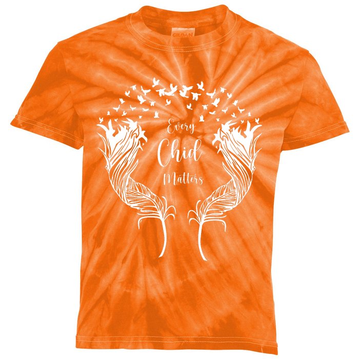 Every Child Matters Orange, Kindness And Equality Kids Tie-Dye T-Shirt