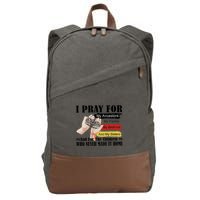 Every Child Matters I Pray For My Ancestors My Family And My Sisters Cotton Canvas Backpack