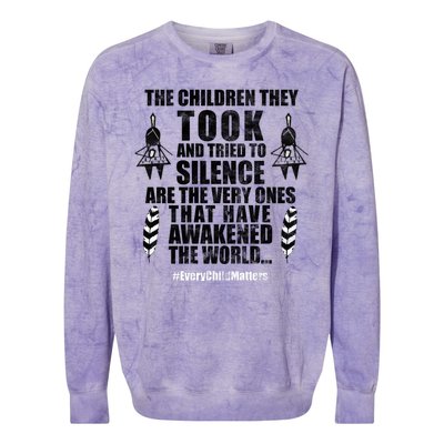 Every Child Matters Quote Colorblast Crewneck Sweatshirt