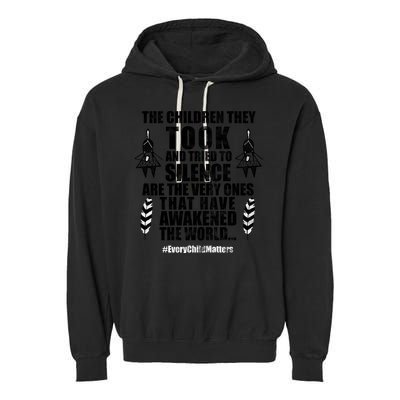 Every Child Matters Quote Garment-Dyed Fleece Hoodie