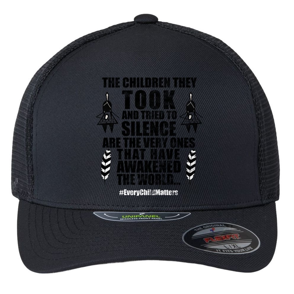 Every Child Matters Quote Flexfit Unipanel Trucker Cap